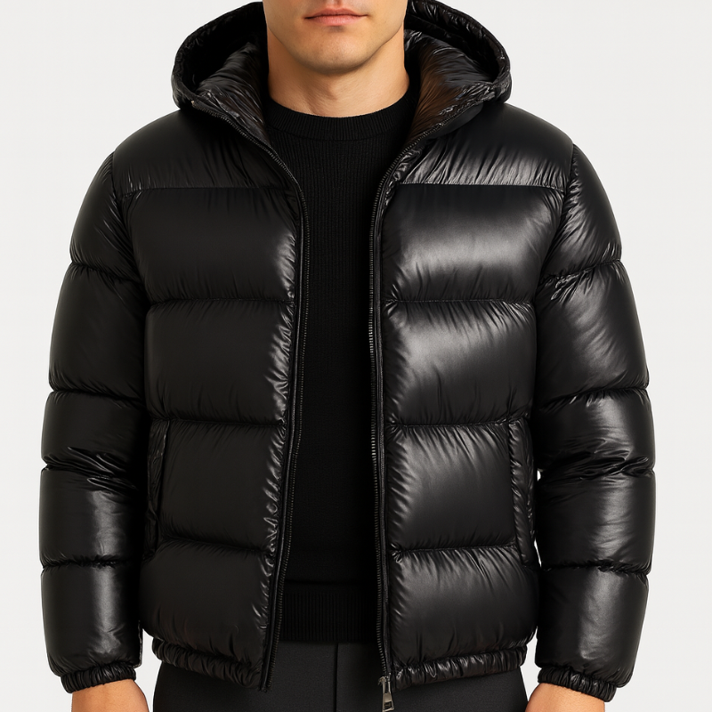 Veste d'Hiver Homme Matelassée à Capuche - Doudoune Sportive
