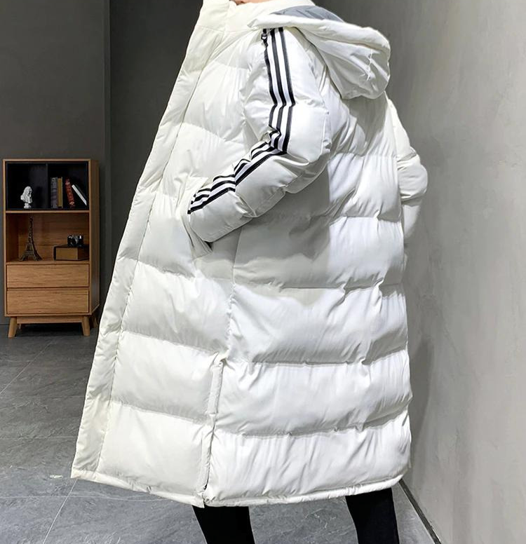 Veste Homme Parka Longue à Capuche Coupe-Vent Hiver