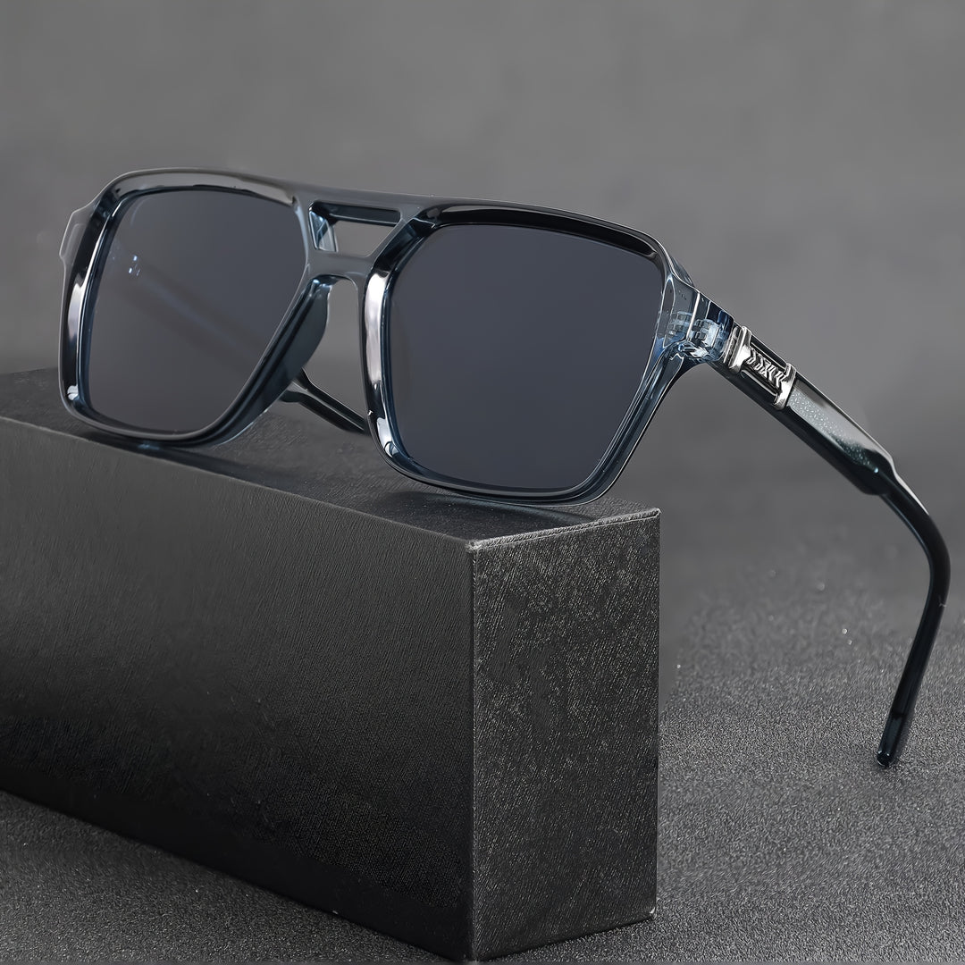 Lunettes de Soleil Homme Oversize Rétro à Monture Large