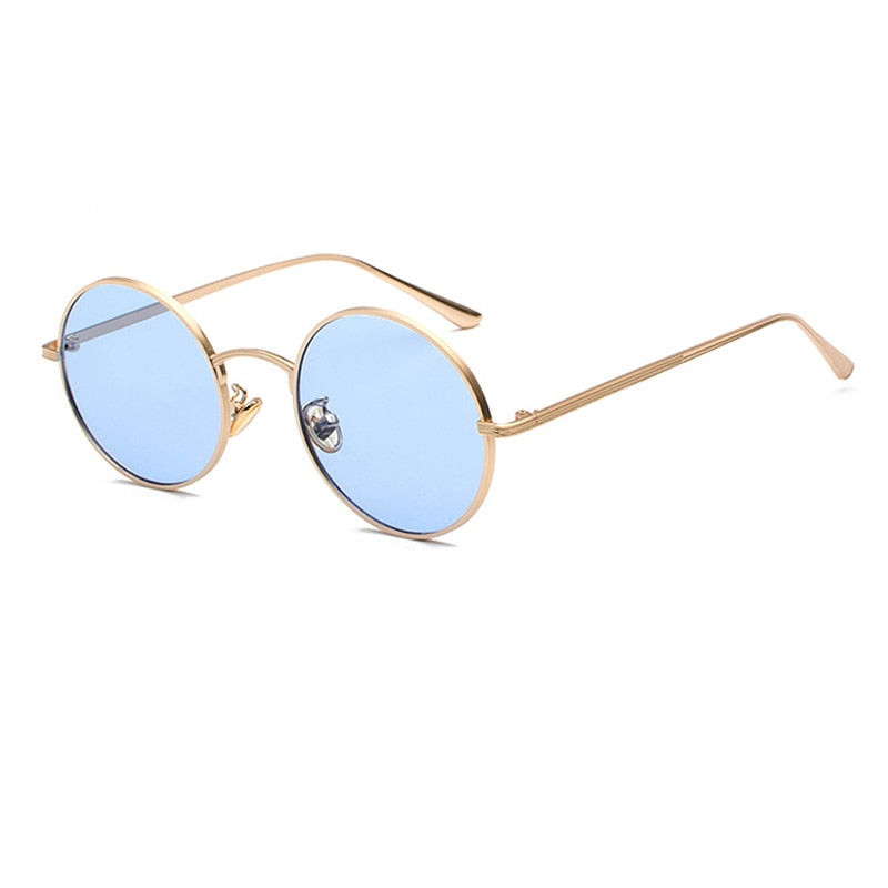 Lunettes de Soleil Rondes Rétro Mixtes - Monture Fine Minimaliste