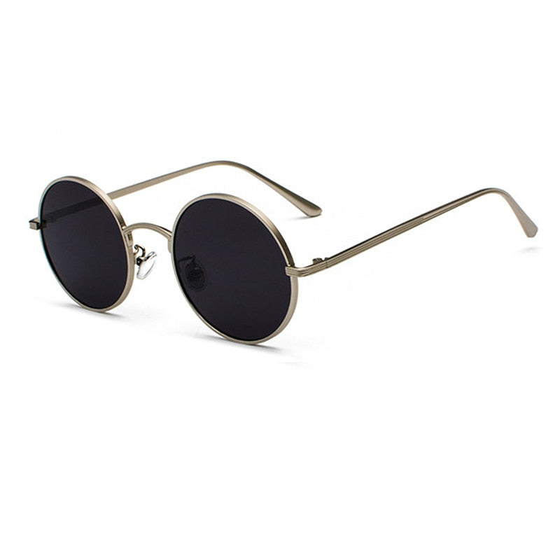 Lunettes de Soleil Rondes Rétro Mixtes - Monture Fine Minimaliste