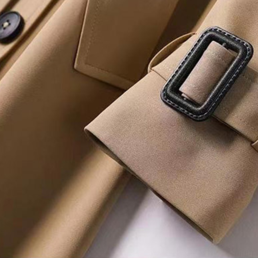 Trench-coat Femme Coupe Ajustée Tissu Côtelé