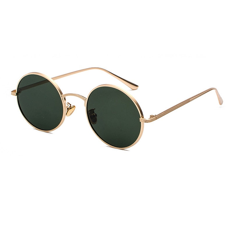 Lunettes de Soleil Rondes Rétro Mixtes - Monture Fine Minimaliste