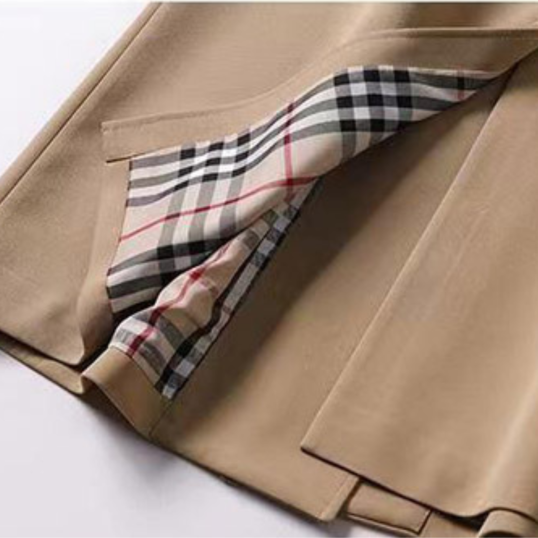 Trench-coat Femme Coupe Ajustée Tissu Côtelé