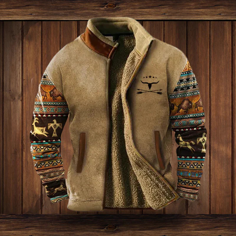 Veste d'Hiver Homme Chaude – Design Vintage Col Montant
