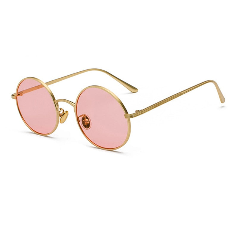 Lunettes de Soleil Rondes Rétro Mixtes - Monture Fine Minimaliste