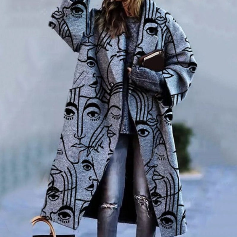 Manteau Femme en Maille Chaude – Coupe Ajustée Intemporelle