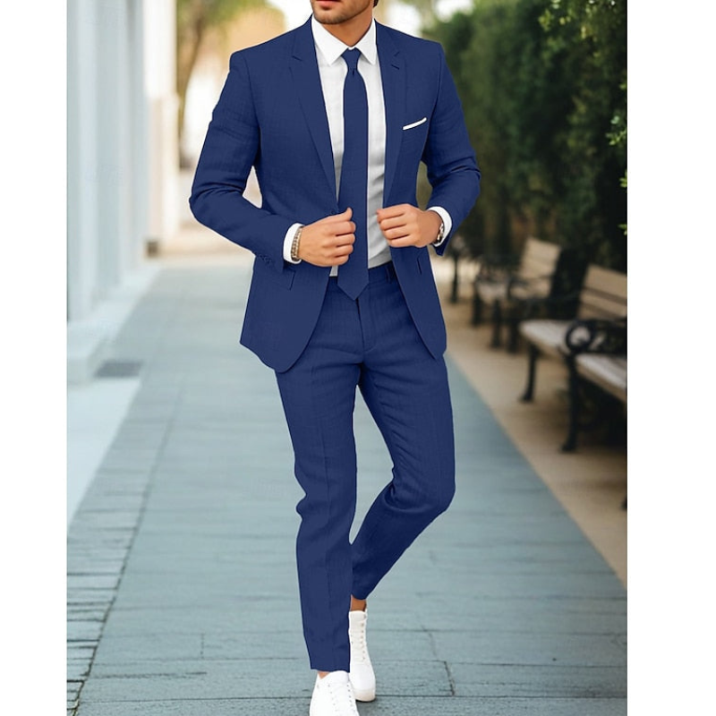 Anzug Herren mit schmaler Passform - marine-blau