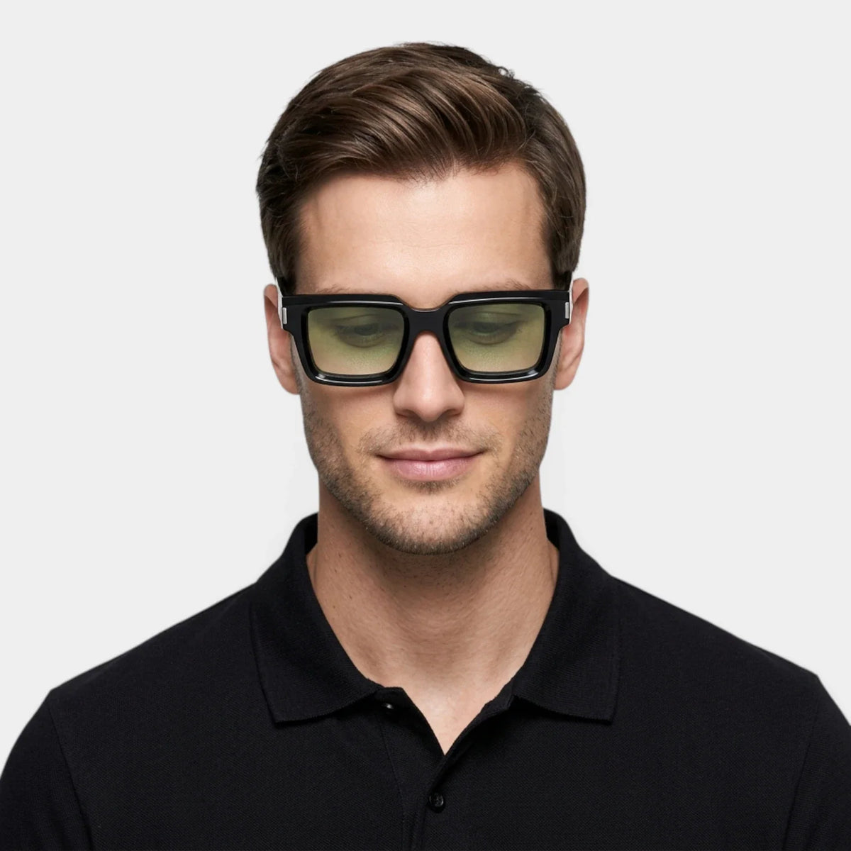 Lunettes Carrées Homme Verres Dégradés Coupe Moderne