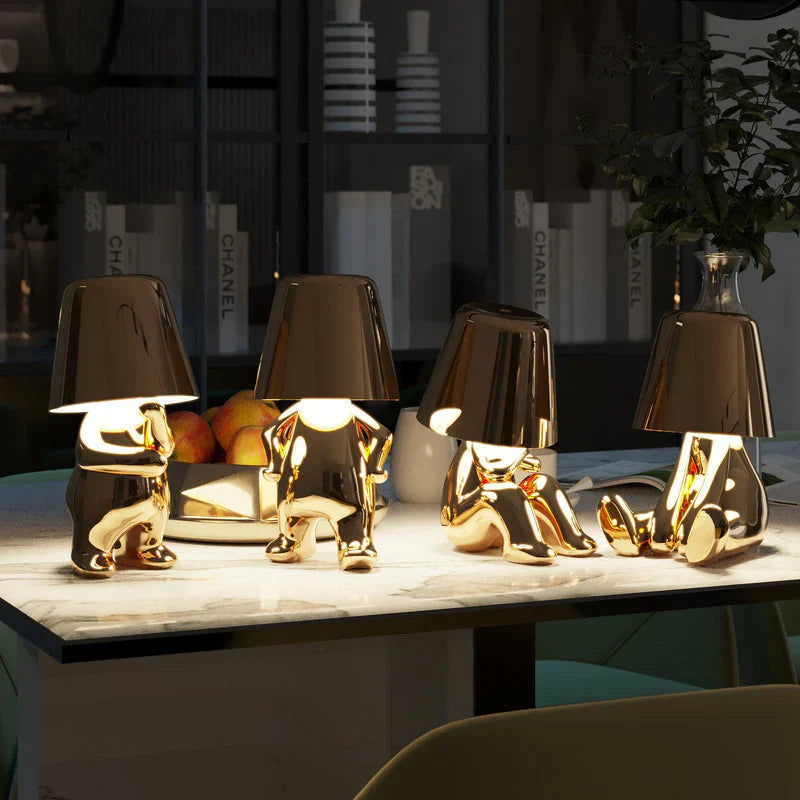 Dimmable Table Lamp – Resin, Creative Design for a Desk or Nightstand