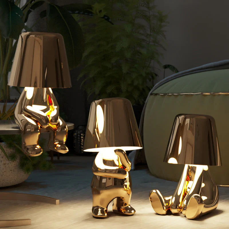 Dimmable Table Lamp – Resin, Creative Design for a Desk or Nightstand