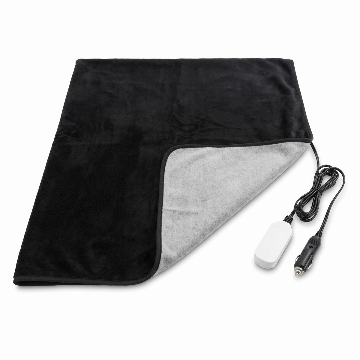 Plush 12V Heated Car Blanket Cigarette Lighter Plug Electric Throw, product photo 1