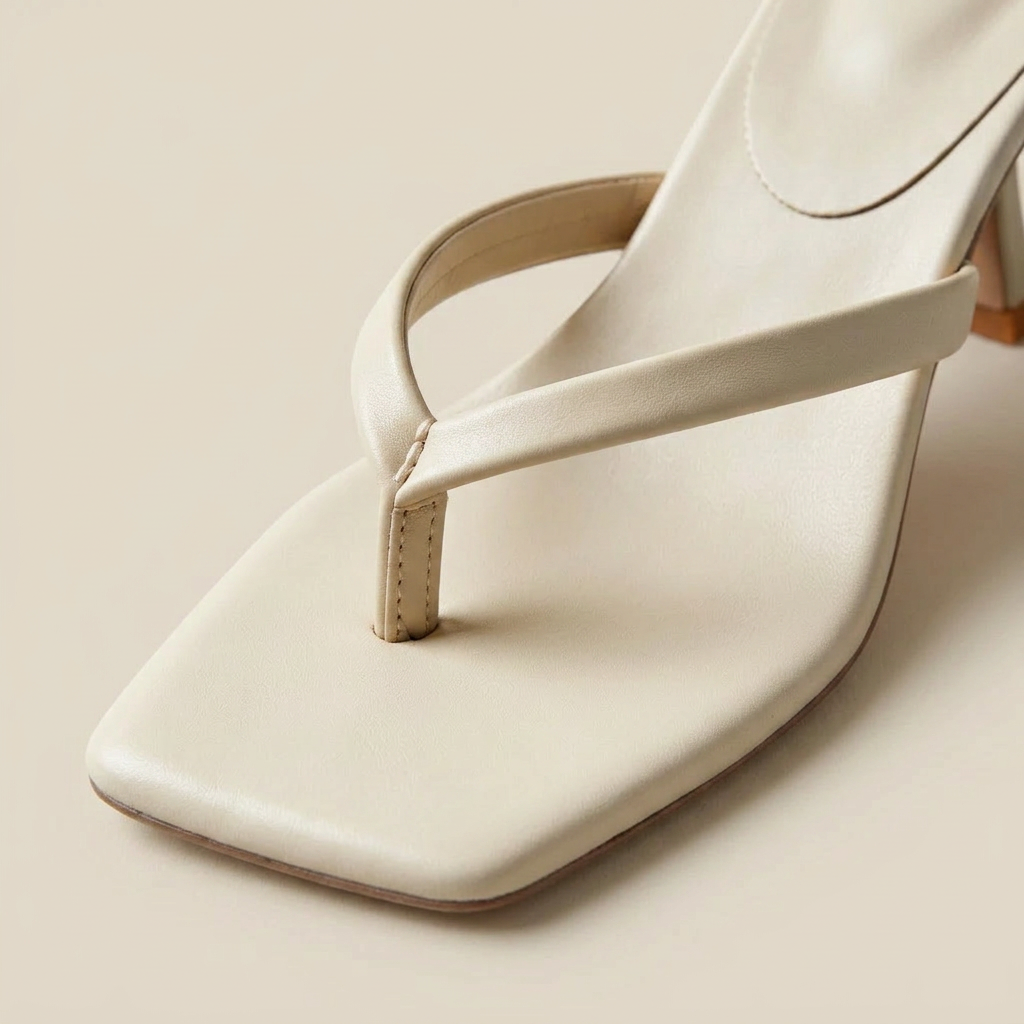 Sandales Femme Entredoigt Talon Kitten Bout Carré
