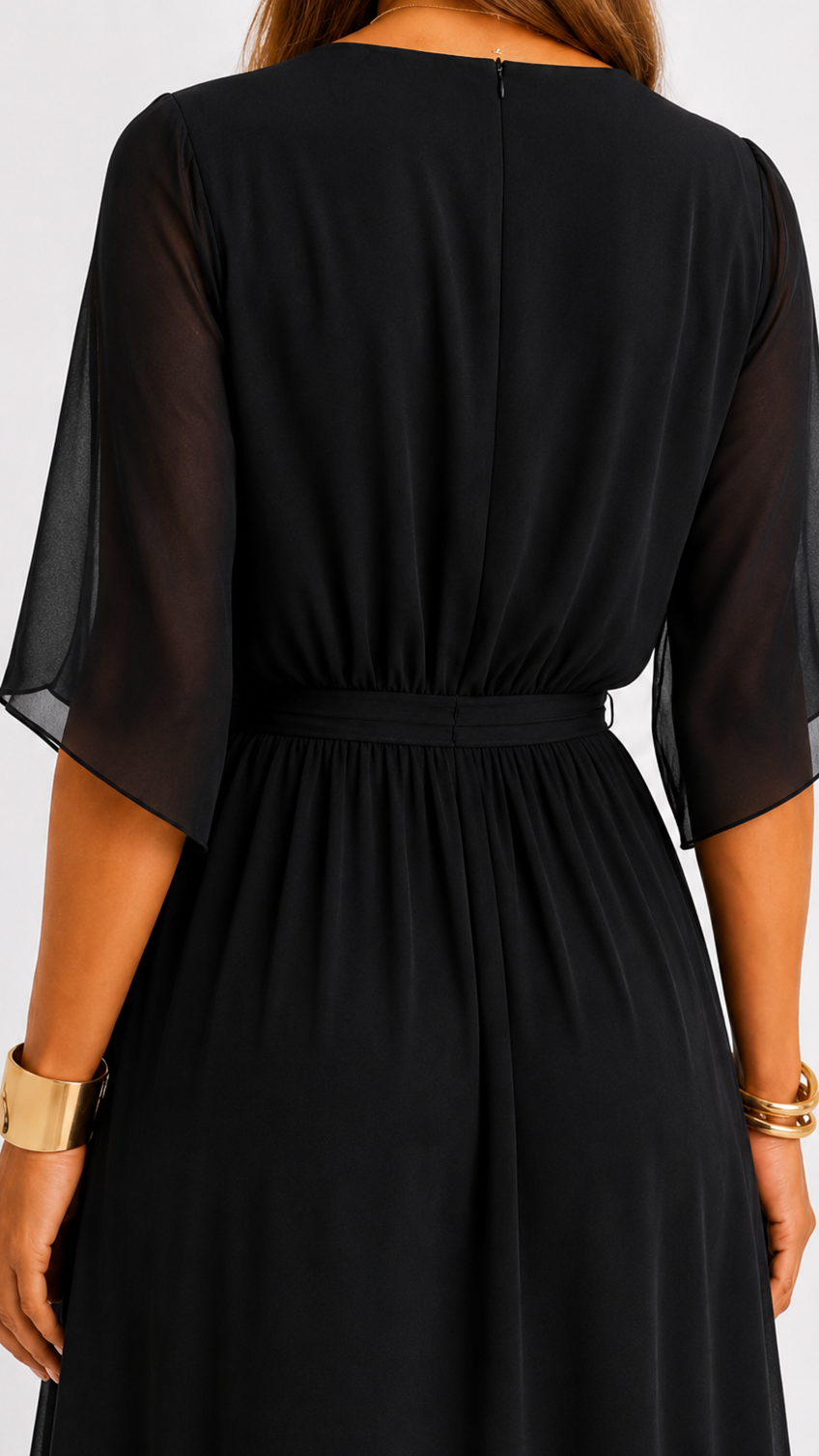 Robe Portefeuille Femme en Mousseline Fluide
