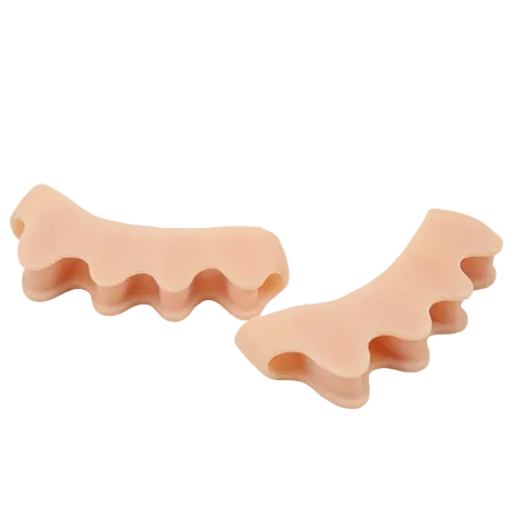 Separadores de dedos de silicona flexible para la comodidad del pie