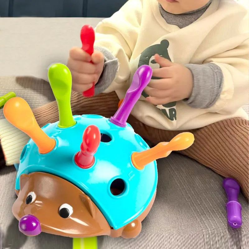 Jouet Hérisson Sensoriel Montessori - Motricité Fine Bébé