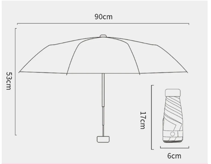 Mini Umbrella – Ultra-lightweight, Water-repellent Design for Travel or Everyday Use