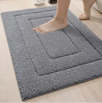 Tapis de Bain Microfibre Antidérapant - Absorbant et Lavable en Machine