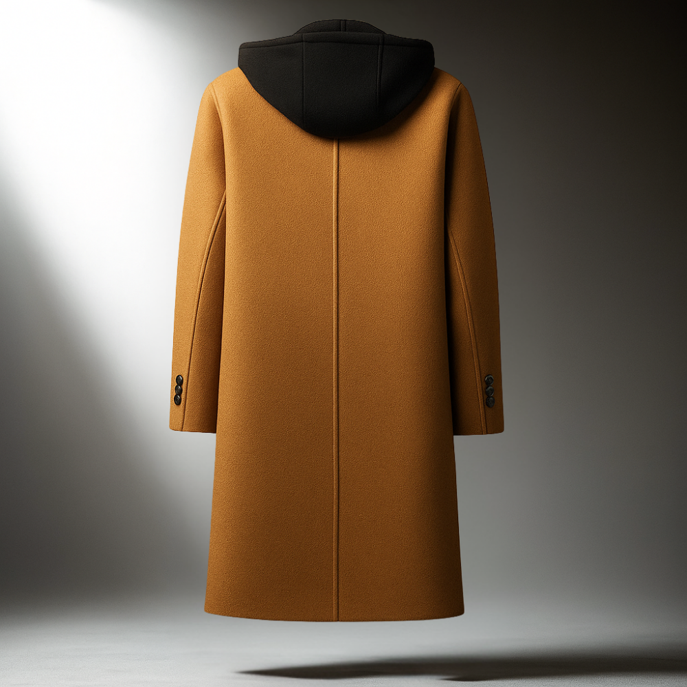 Manteau Homme en Laine à Capuche Amovible