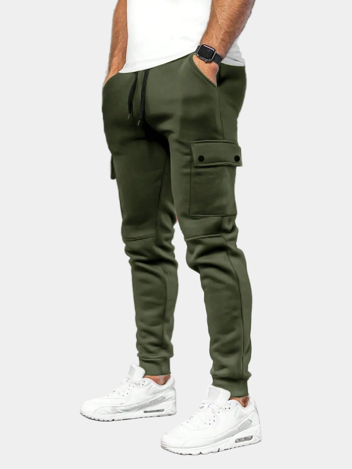 Pantalon de Jogging Homme à Poches Cargo et Cordon de Serrage
