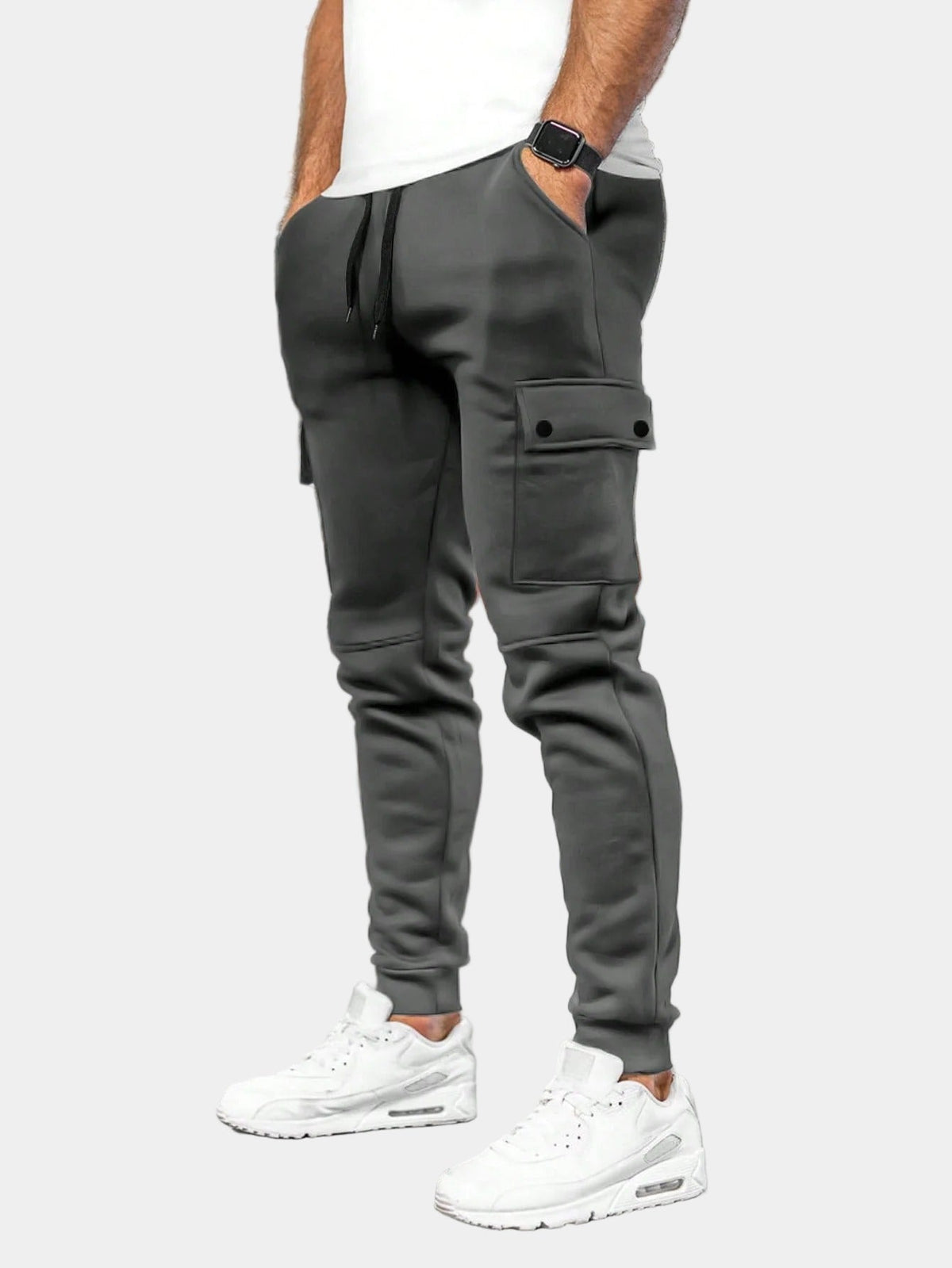 Pantalon de Jogging Homme à Poches Cargo et Cordon de Serrage