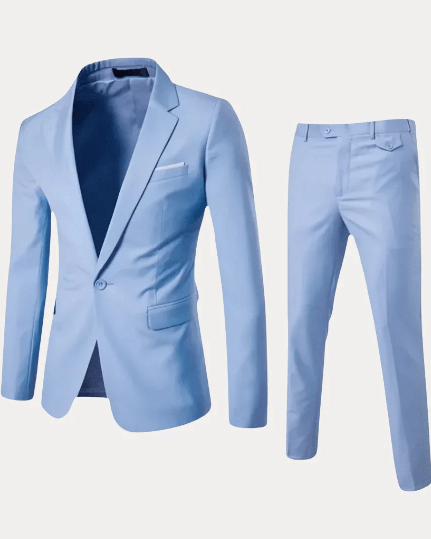 Costume Homme Deux Pièces Coupe Ajustée Tissu Stretch