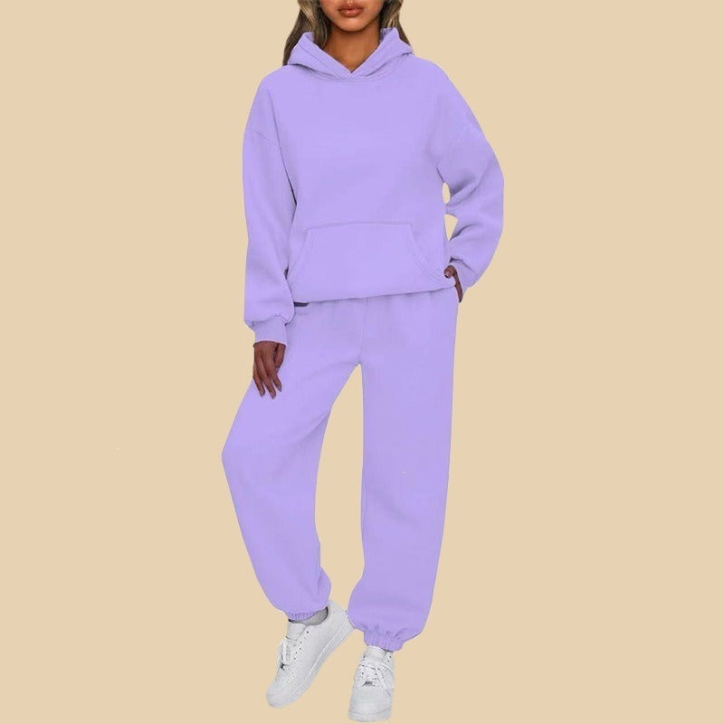 Komplet dresowy damski - bluza oversize i dopasowane spodnie – widok produktu 7 | Ionotix