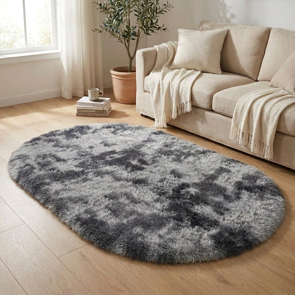 Tapis Ovale Moelleux Grand Format pour Chambre et Salon