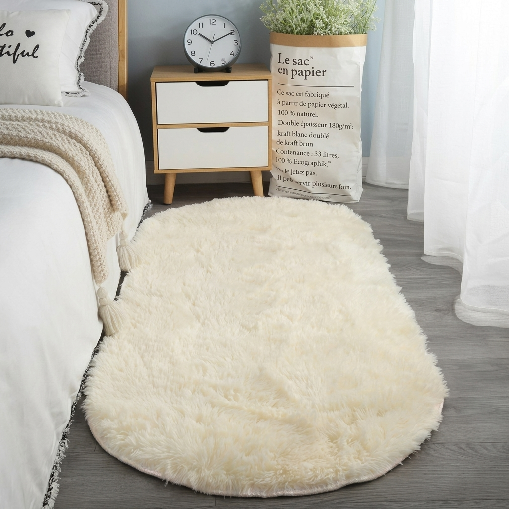 Tapis Ovale Moelleux Grand Format pour Chambre et Salon