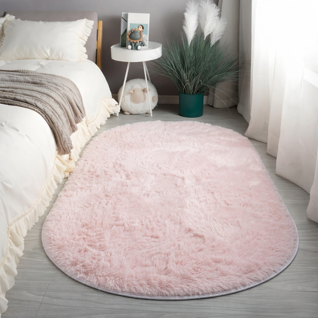 Tapis Ovale Moelleux Grand Format pour Chambre et Salon