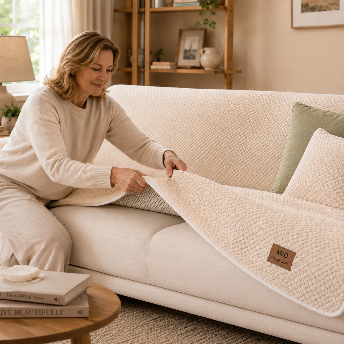 Housse de Canapé Antidérapante pour Animaux - Protection Peluche Douce