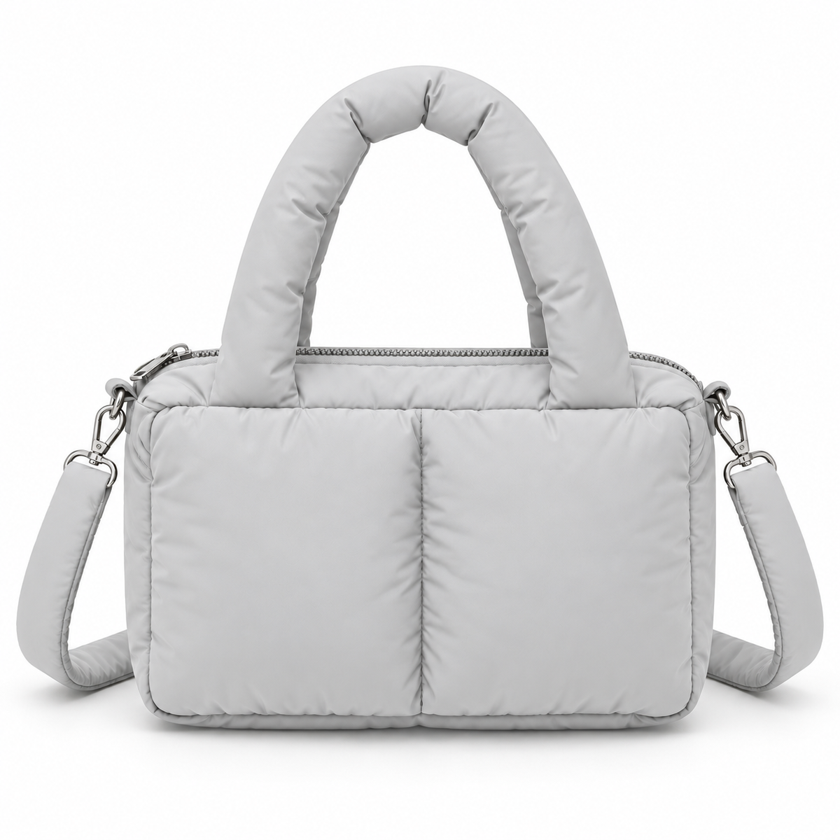 Women's Quilted Shoulder Bag - Handbag with Multiple Storage Compartments