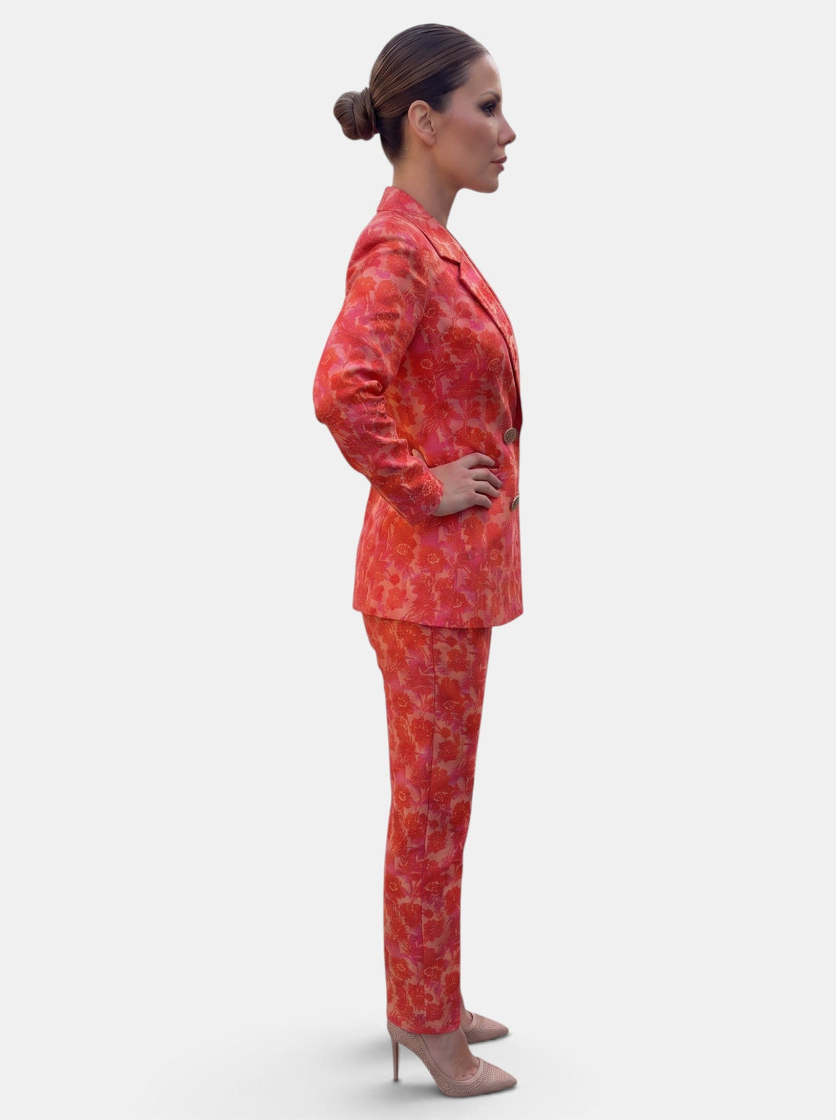 Tailleur Femme Blazer et Pantalon Wide Leg