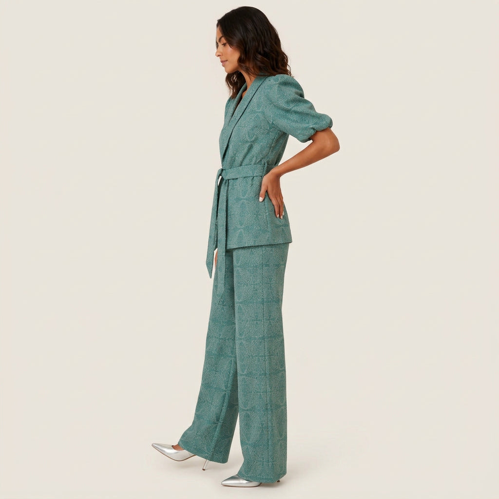 Ensemble Femme Veste Kimono et Pantalon Large Imprimé