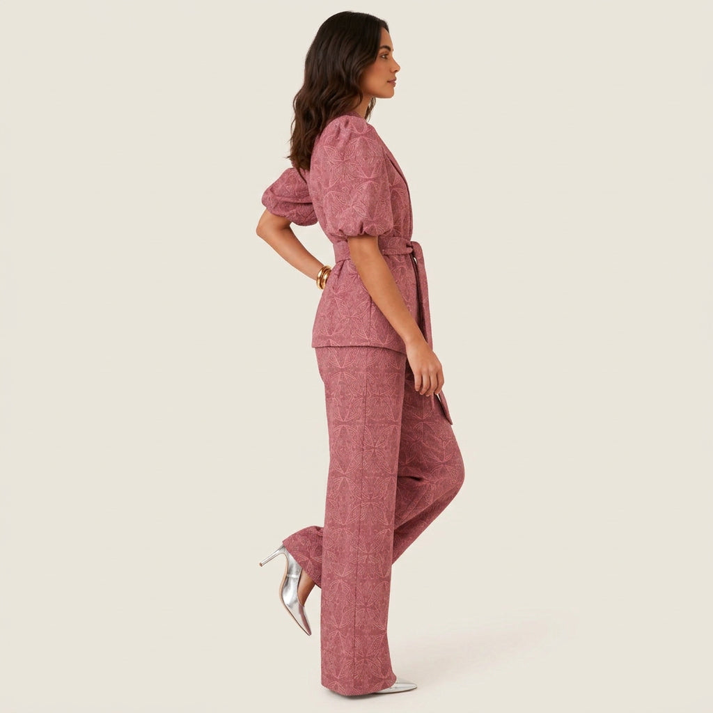 Ensemble Femme Veste Kimono et Pantalon Large Imprimé