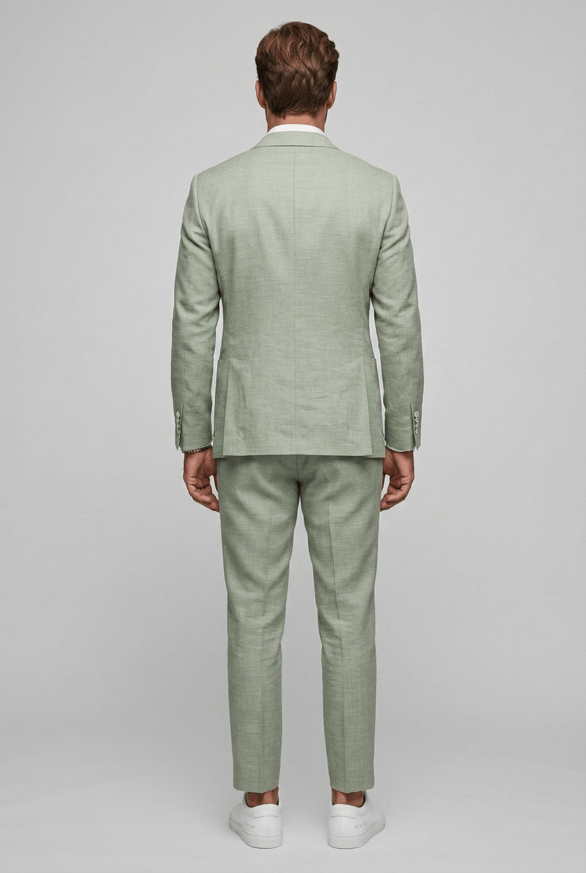 Costume Homme Deux Pièces Coupe Cintrée à Revers Cranté, Tenue Bureau et Cérémonie
