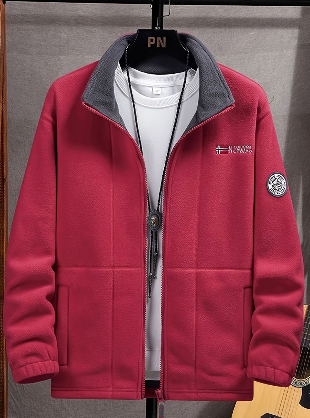 Veste Polaire Homme Zippée Col Montant - Outdoor
