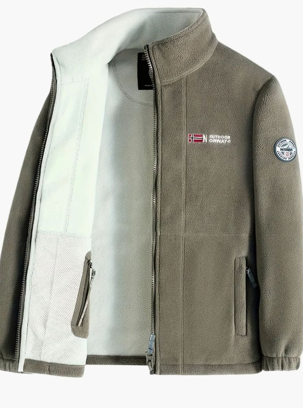 Veste Polaire Homme Zippée Col Montant - Outdoor