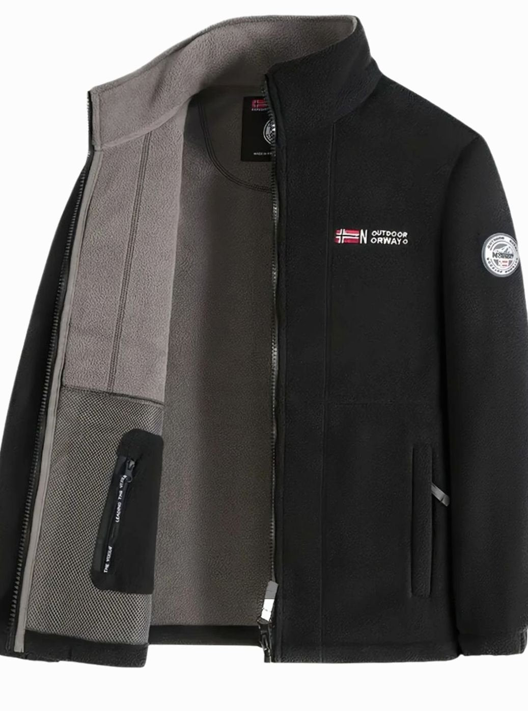Veste Polaire Homme Zippée Col Montant - Outdoor