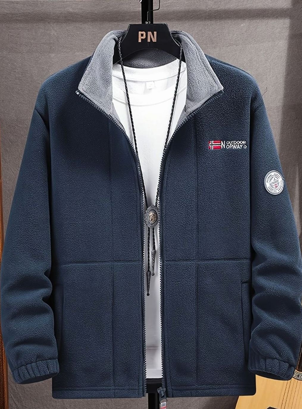 Veste Polaire Homme Zippée Col Montant - Outdoor