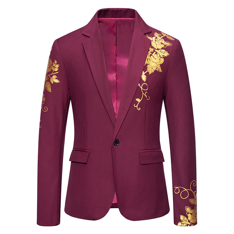 Blazer Homme Fleuri Coupe Ajustée - Veste Élégante