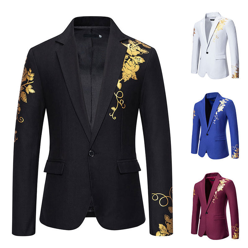 Blazer Homme Fleuri Coupe Ajustée - Veste Élégante