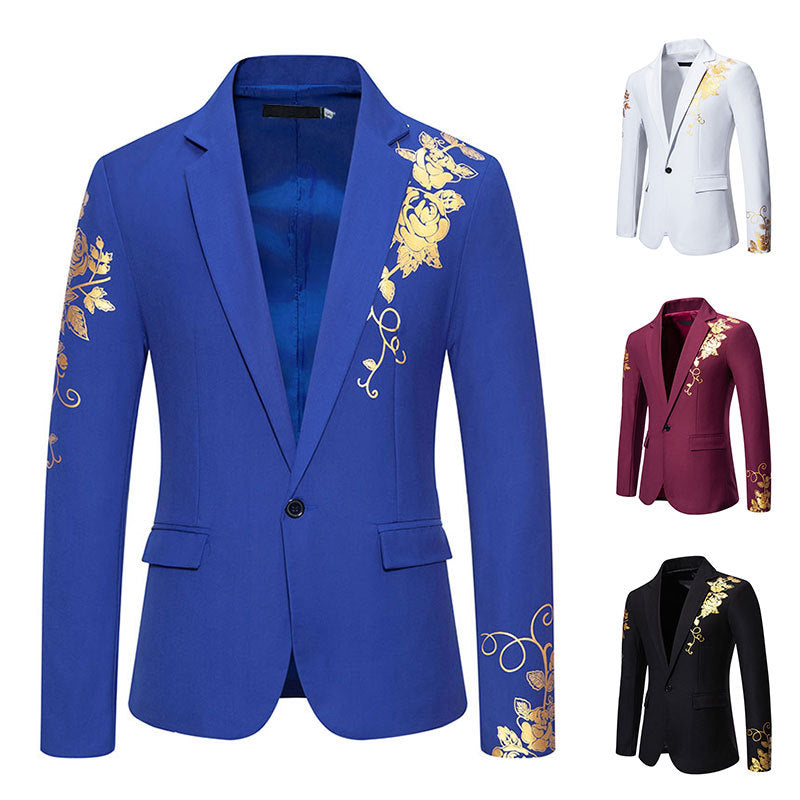 Blazer Homme Fleuri Coupe Ajustée - Veste Élégante