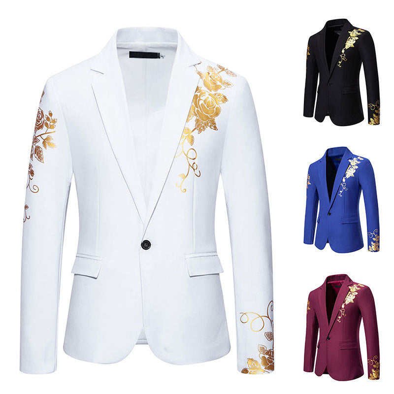 Blazer Homme Fleuri Coupe Ajustée - Veste Élégante