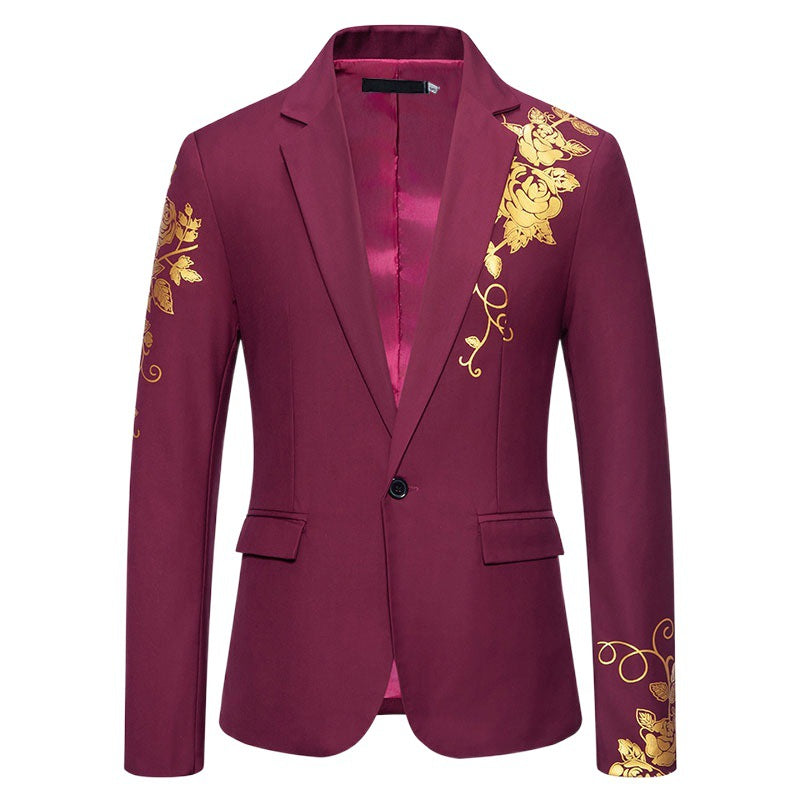 Blazer Homme Fleuri Coupe Ajustée - Veste Élégante