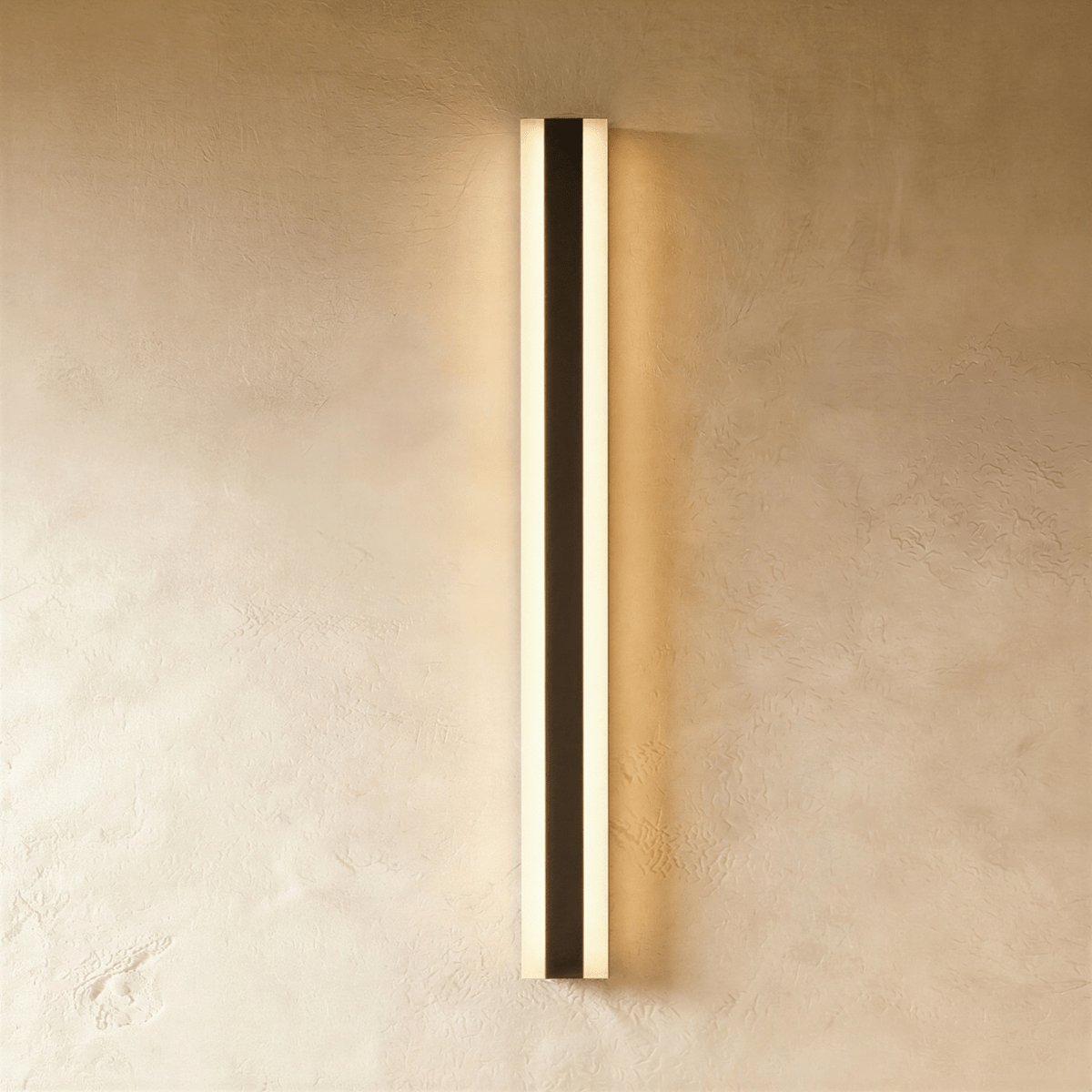 Modern Metal Outdoor Wall Lamp Dual Vertical Panels Back