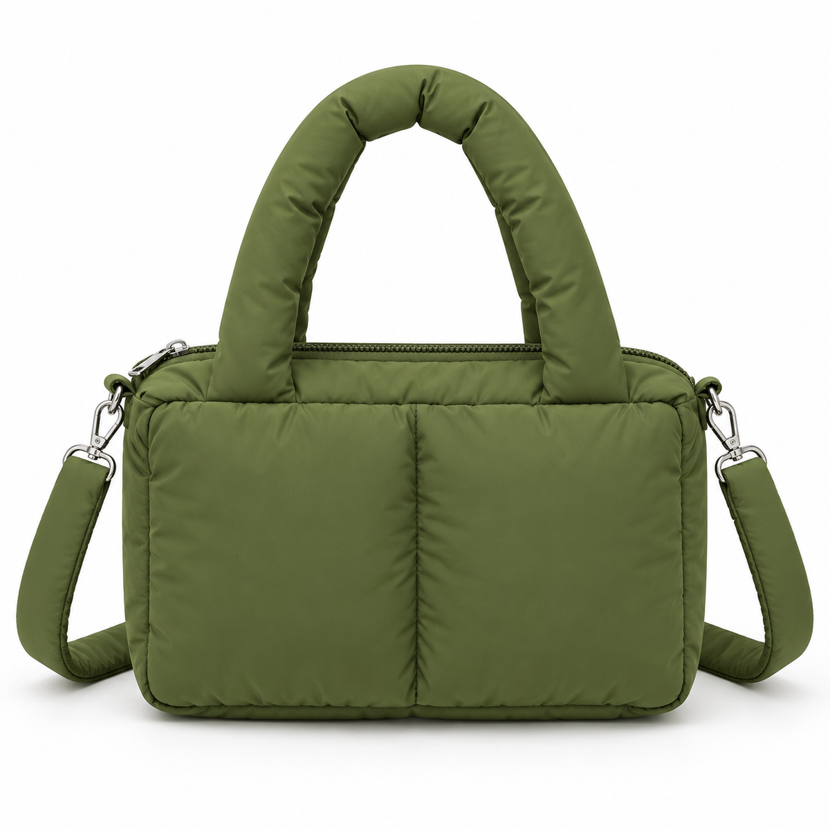 Women's Quilted Shoulder Bag - Handbag with Multiple Storage Compartments