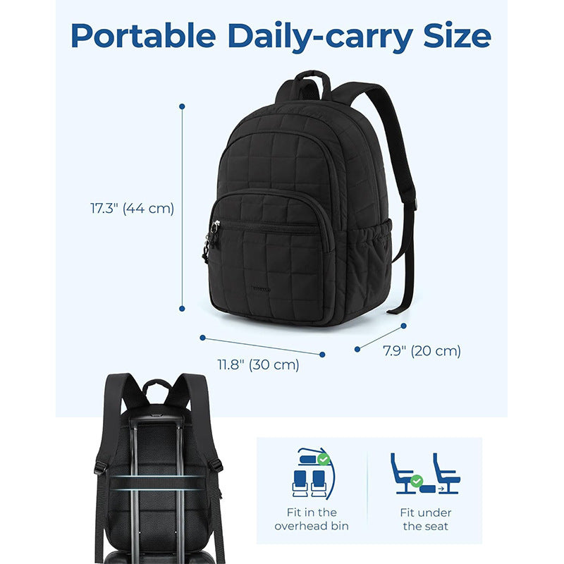Sac à Dos pour Ordinateur Portable Matelassé, Multi-Compartiments