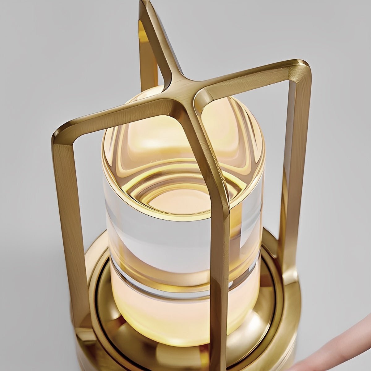 Wireless Table Lamp – Gold, Modern Design with Dimmable Lighting for the Bedroom or Living Room