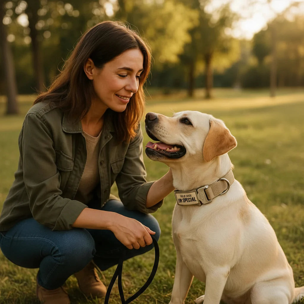 Collar de nailon para perros – Negro, diseño resistente para perros de tamaño mediano y grande, ideal para paseos y adiestramiento